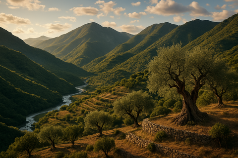 Cilento and Vallo di Diano National Park – UNESCO site with mountains, rivers, and olive groves.
