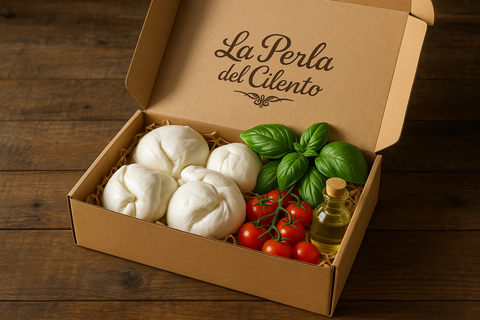 Box abbonamento Tradizione Cilentana con mozzarella di bufala campana DOP